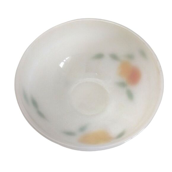 Fire King Fruit Mixing Bowl 6" Pear Hand Painted 1950's Gay Fad Milk Glass #F005 - Picture 5 of 9